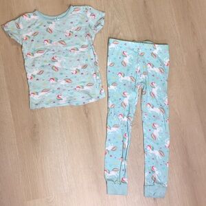 Kids Headquarters 2 Piece Unicorn Print Pajamas Set Girl’s size 7